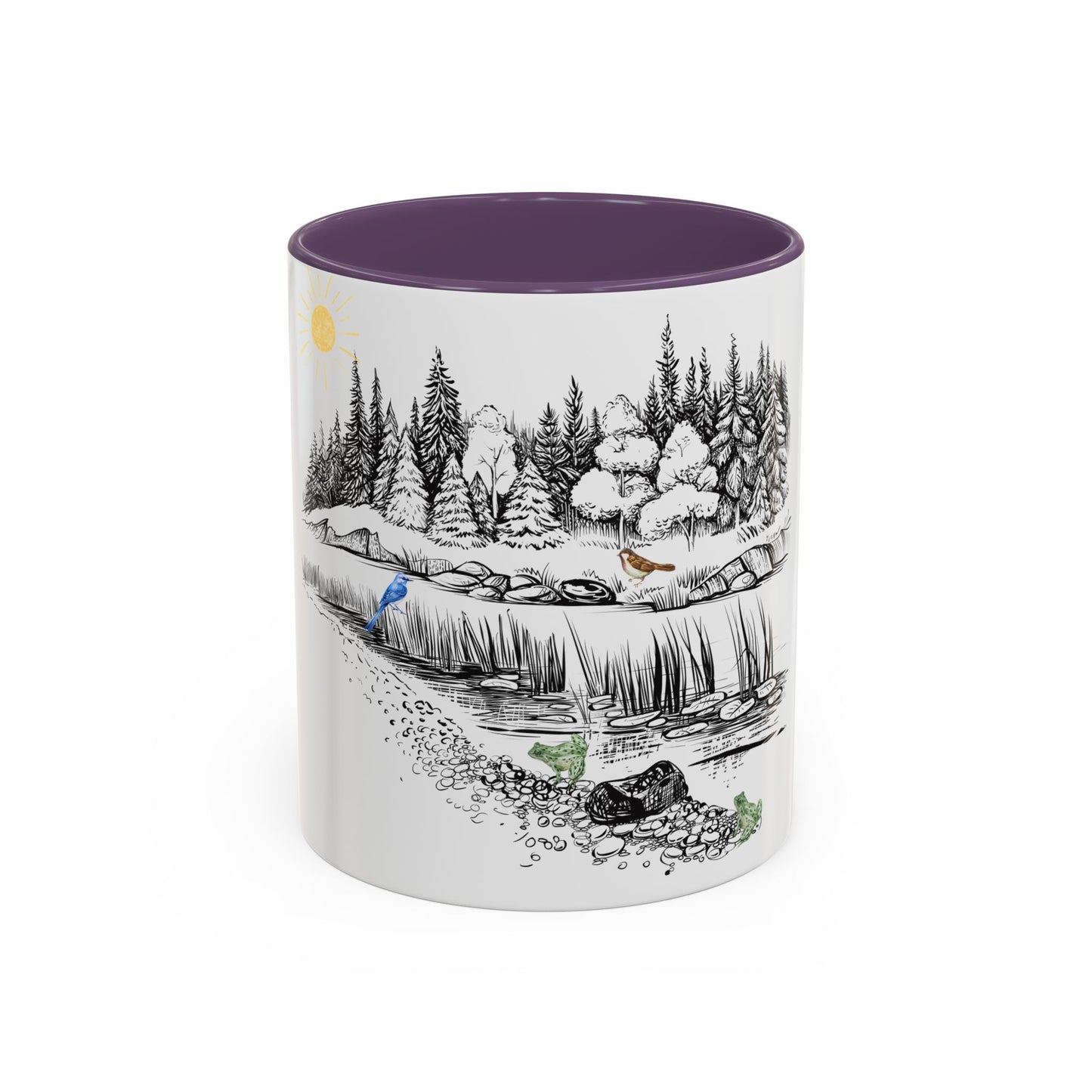 Nature Scene Accent Coffee Mug - Perfect for Nature Lovers