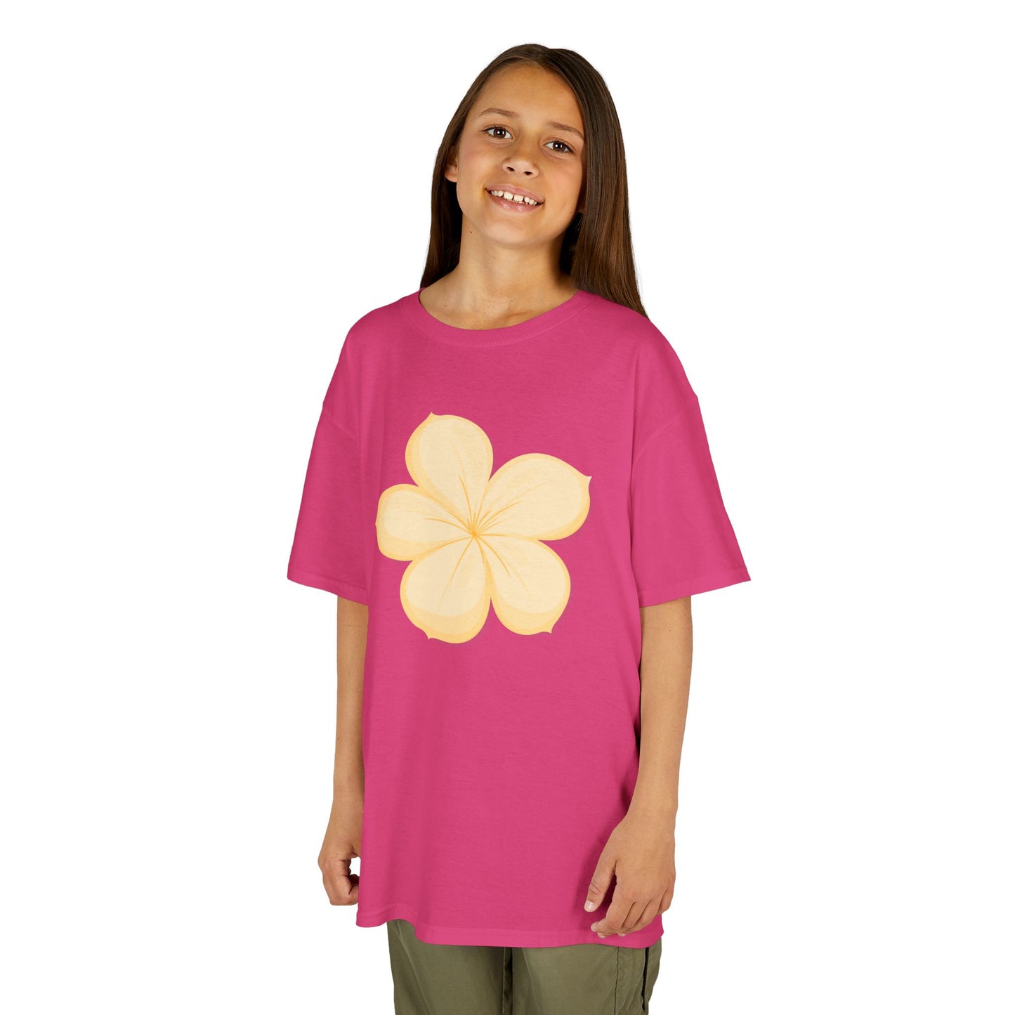 Kids Floral Print Tee - Bright Yellow Flower Design for Summer Fun