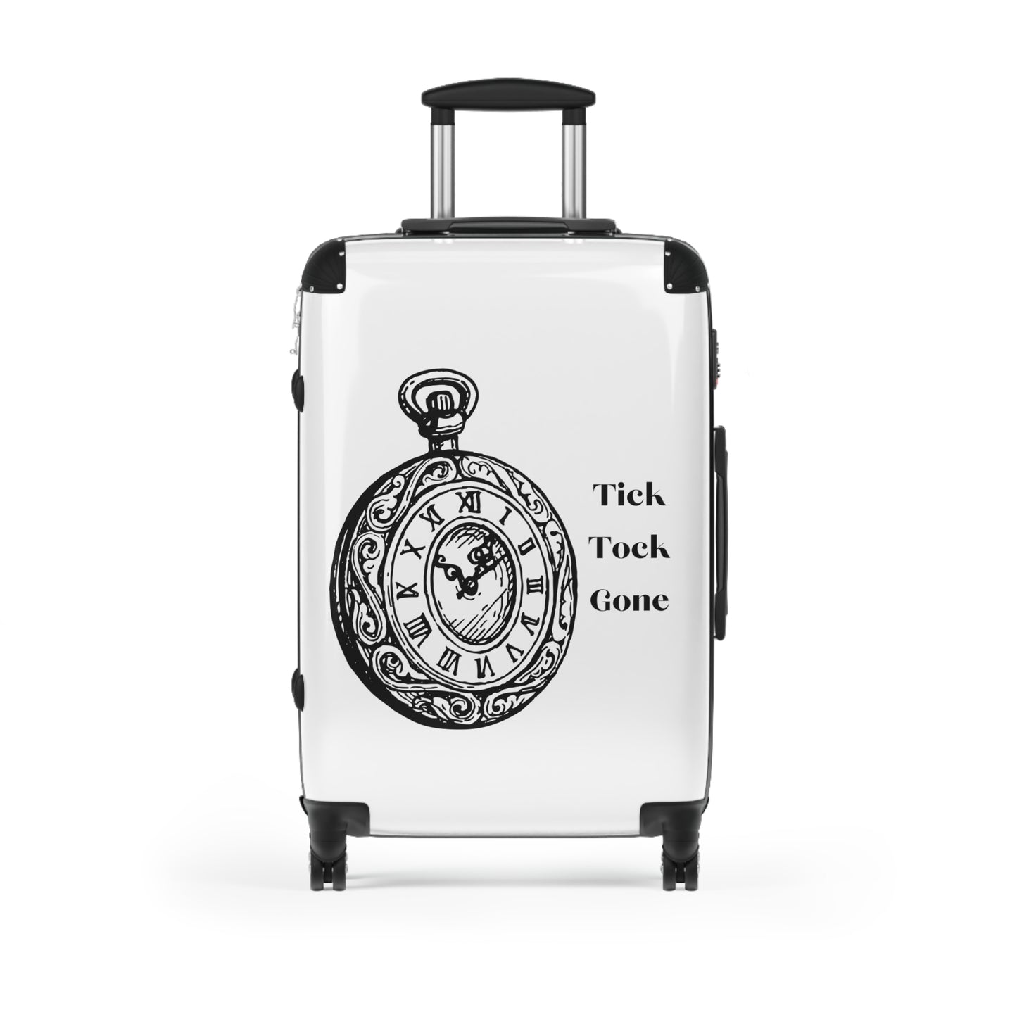 Tick Tock Gone Stylish Suitcase - Travel Chic for Adventurers