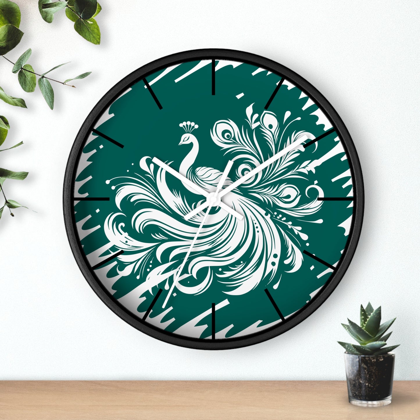 Elegant Peacock Wall Clock - Artistic Home Decor for Timely Elegance