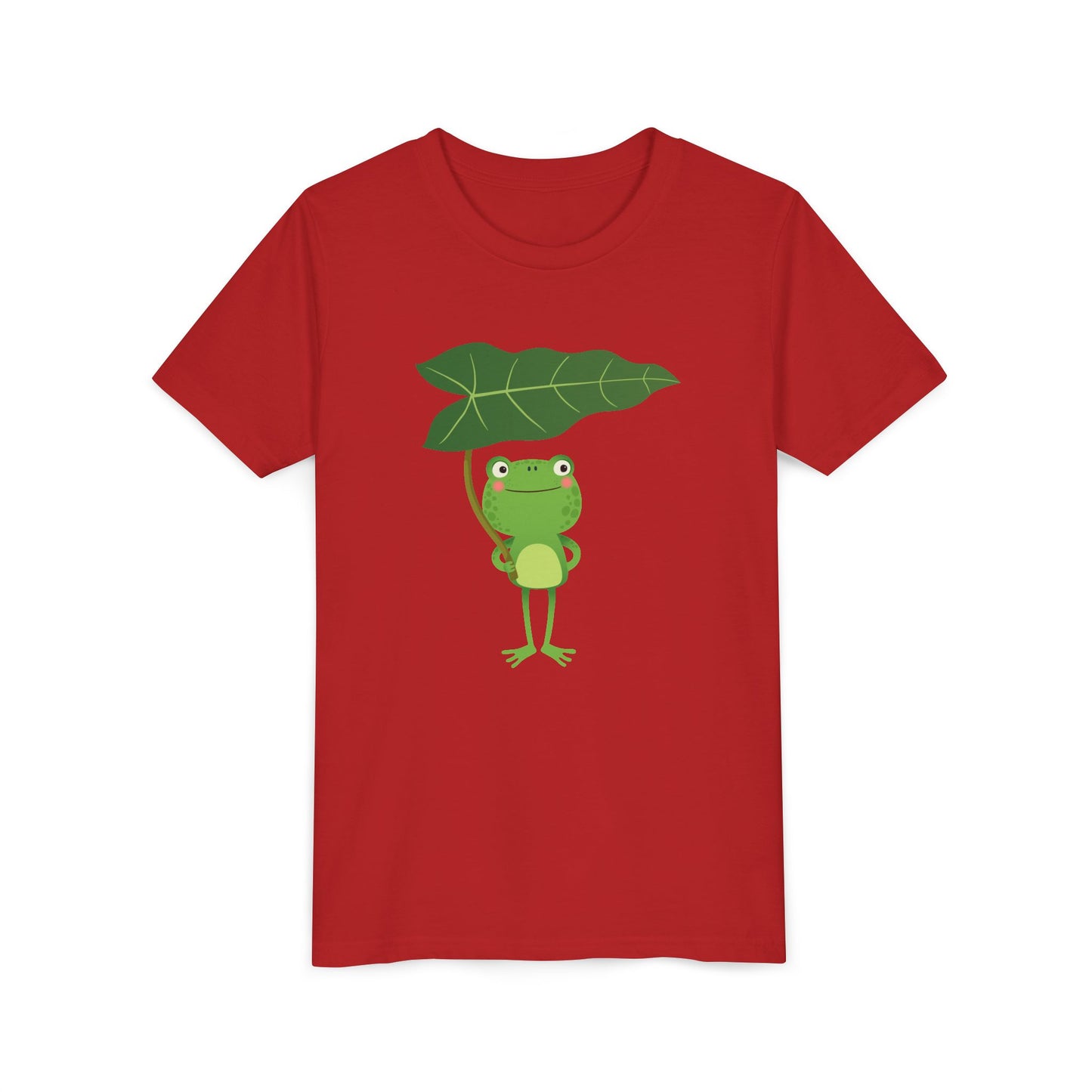 Fun Frog Youth Tee - Cute Green Animal Design for Kids