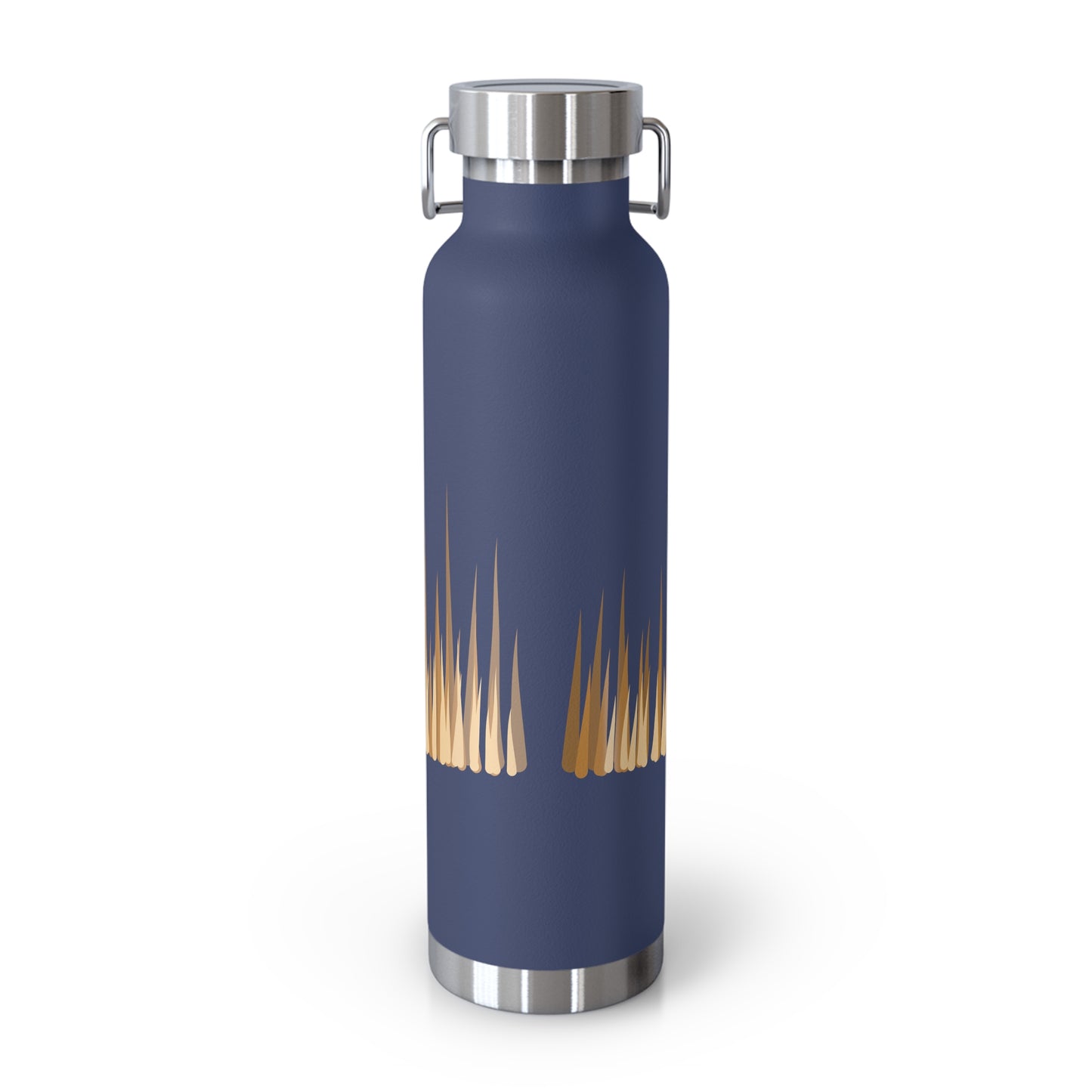 Elegant Grass Design Copper Insulated Water Bottle - 22oz