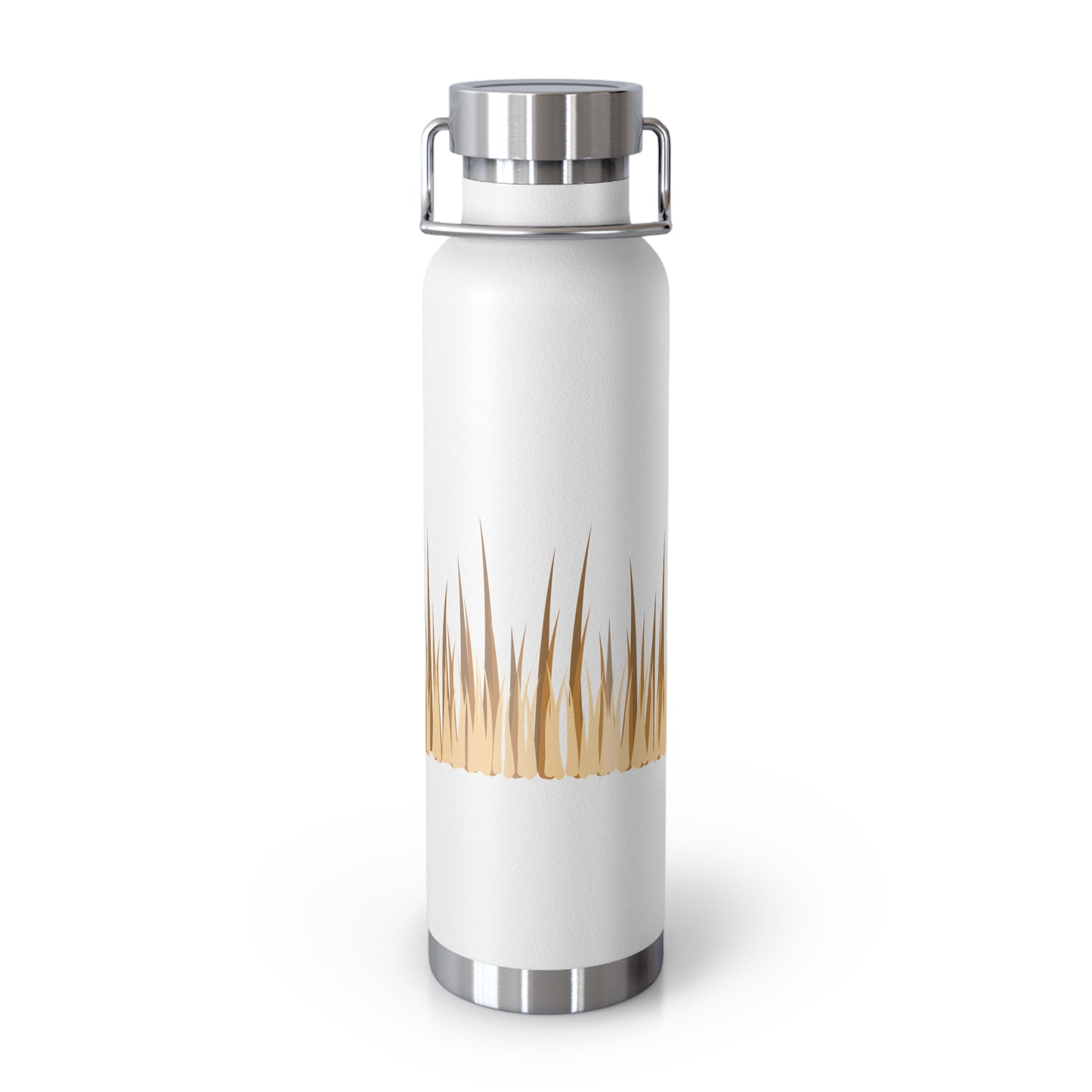 Elegant Grass Design Copper Insulated Water Bottle - 22oz