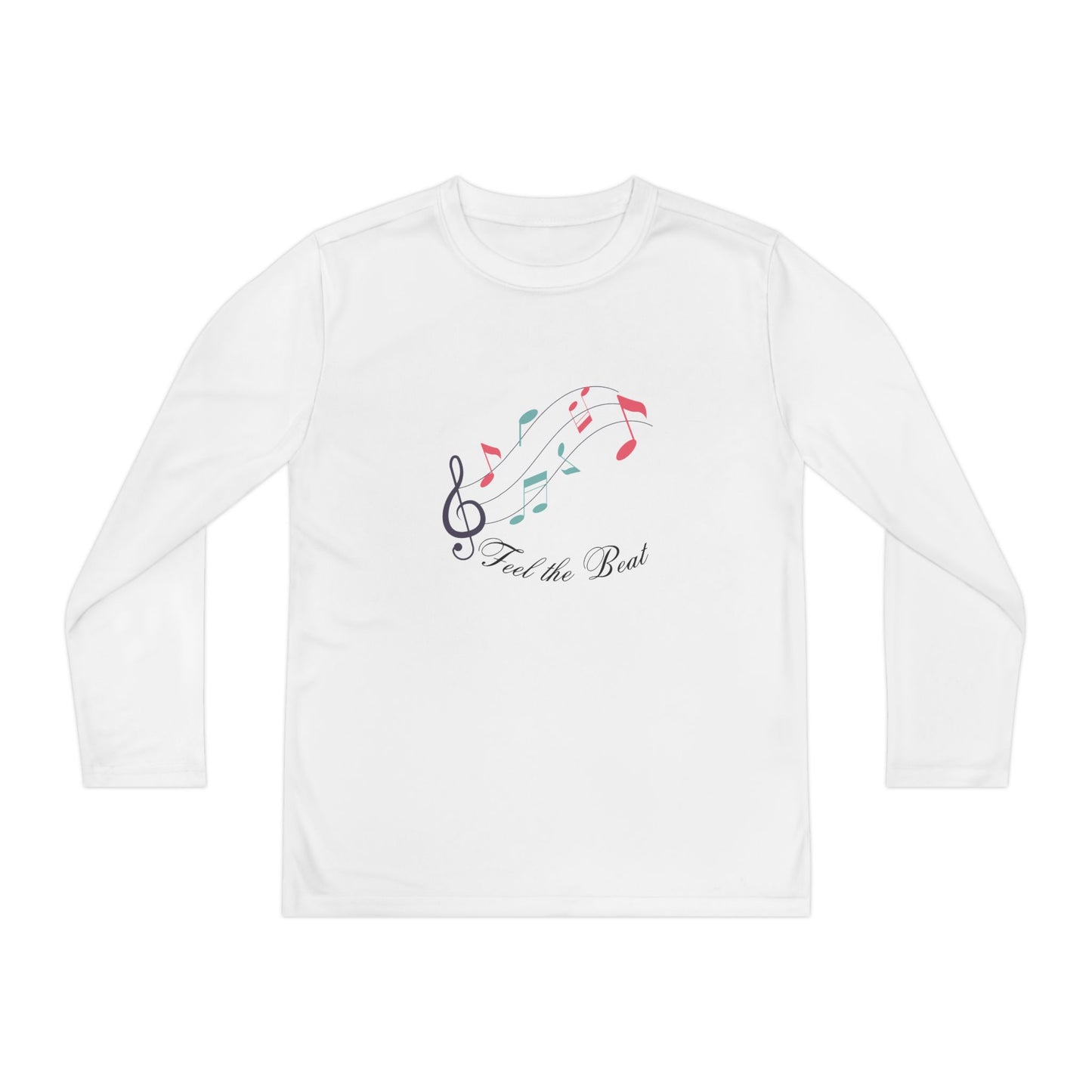 Youth Long Sleeve Tee - "Feel the Beat" Music Design