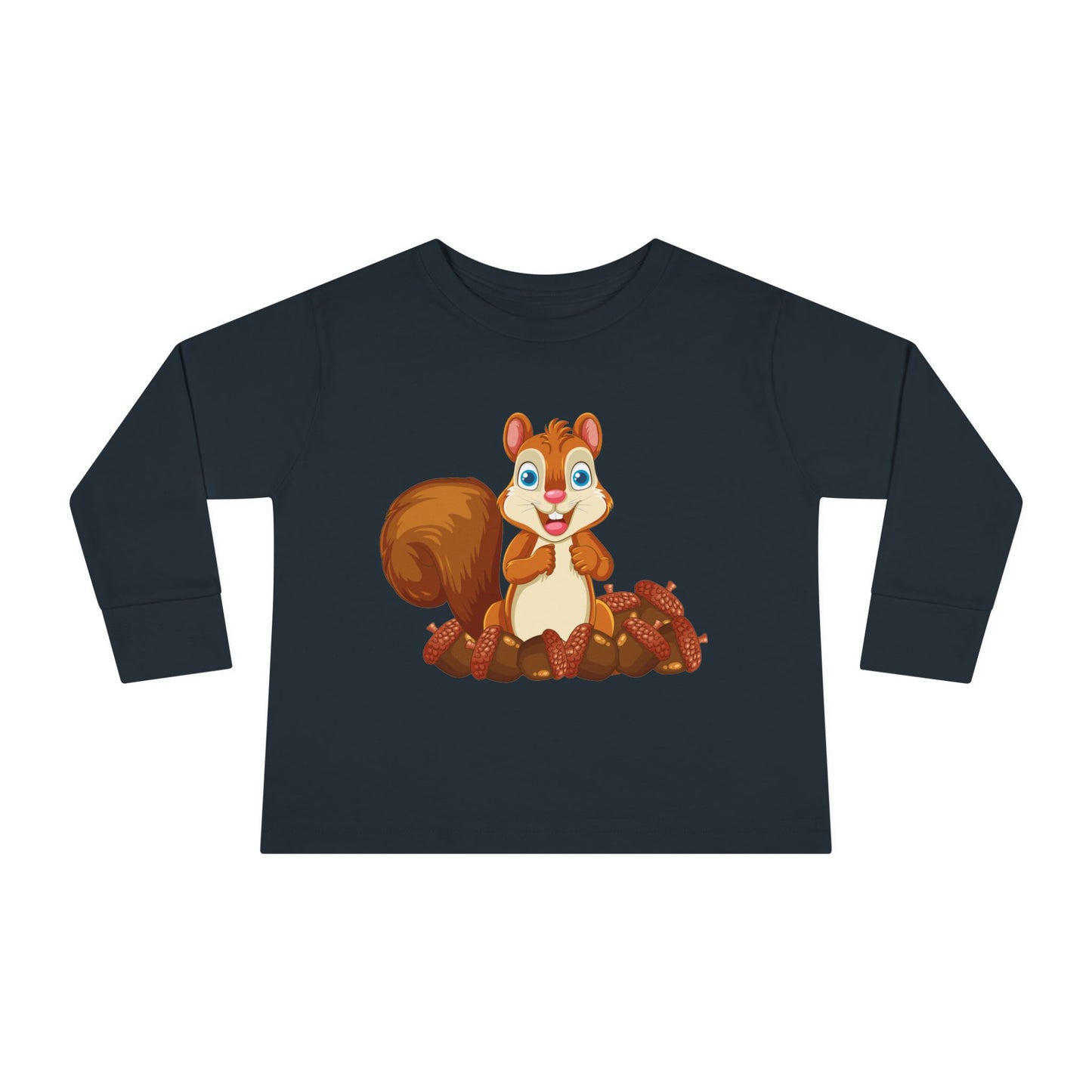 Cute Squirrel Toddler Long Sleeve Tee - Perfect for Outdoor Adventures