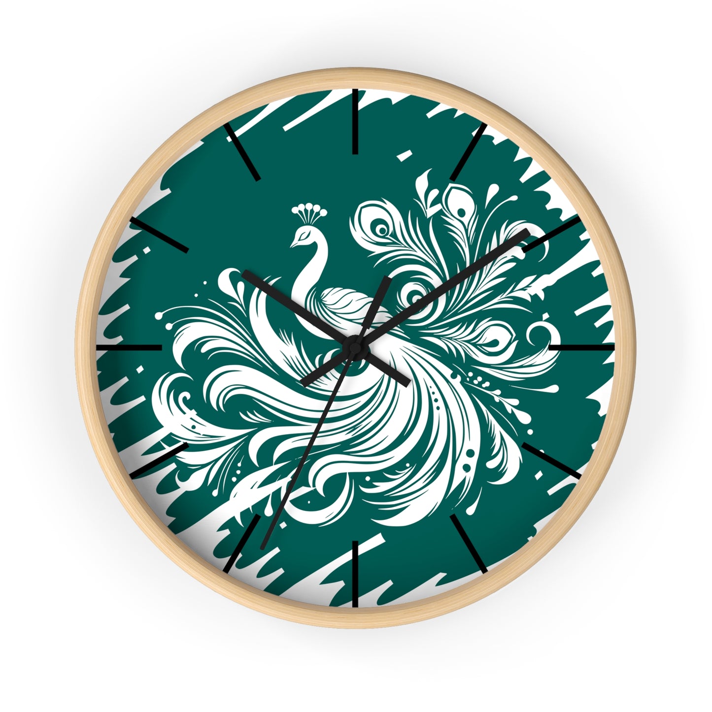 Elegant Peacock Wall Clock - Artistic Home Decor for Timely Elegance