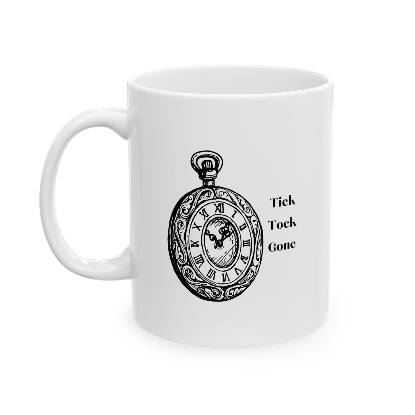 Tick Tock Game Ceramic Mug - Fun 11oz & 15oz Coffee Cup for Gamers, Perfect Gift for Birthdays & Holidays