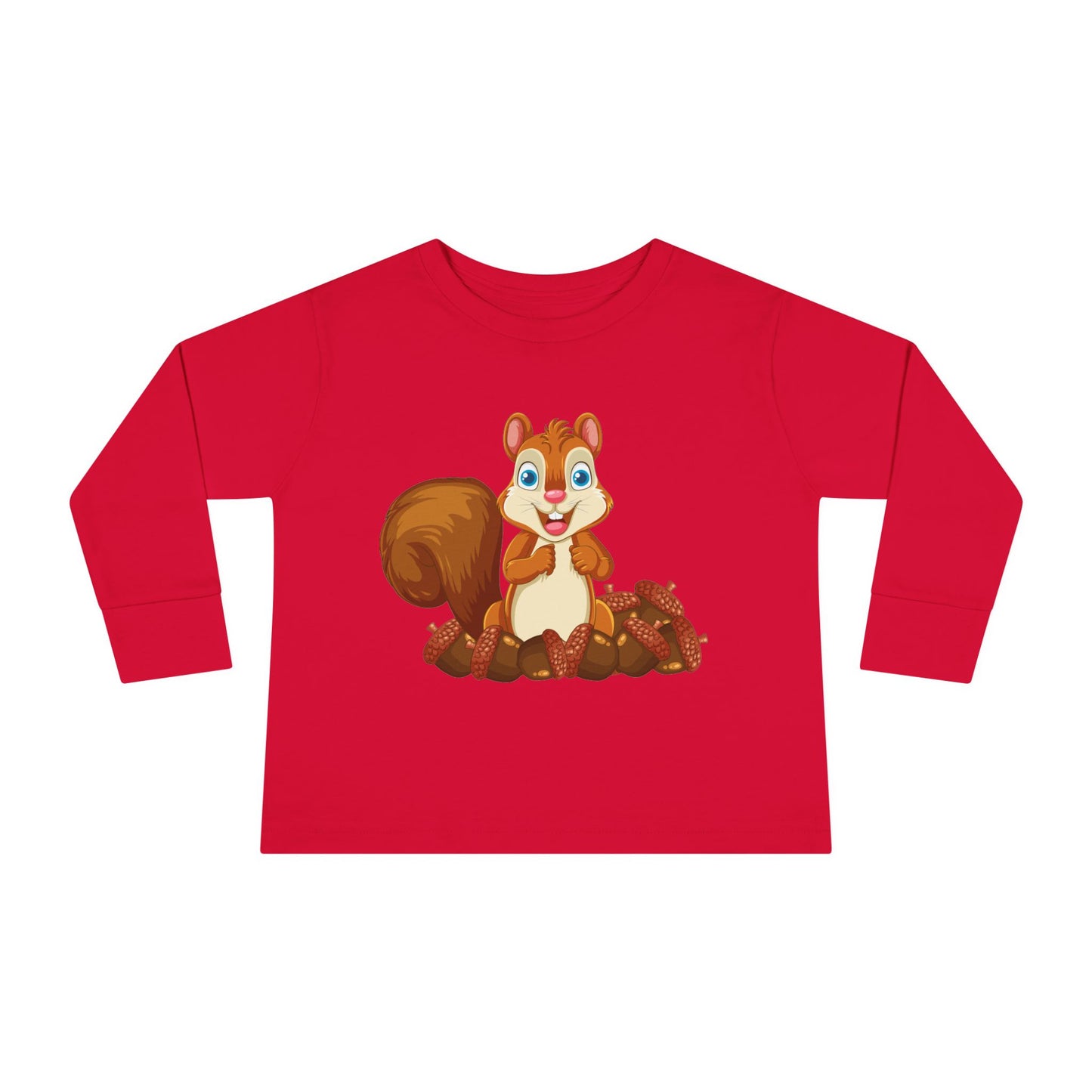 Cute Squirrel Toddler Long Sleeve Tee - Perfect for Outdoor Adventures