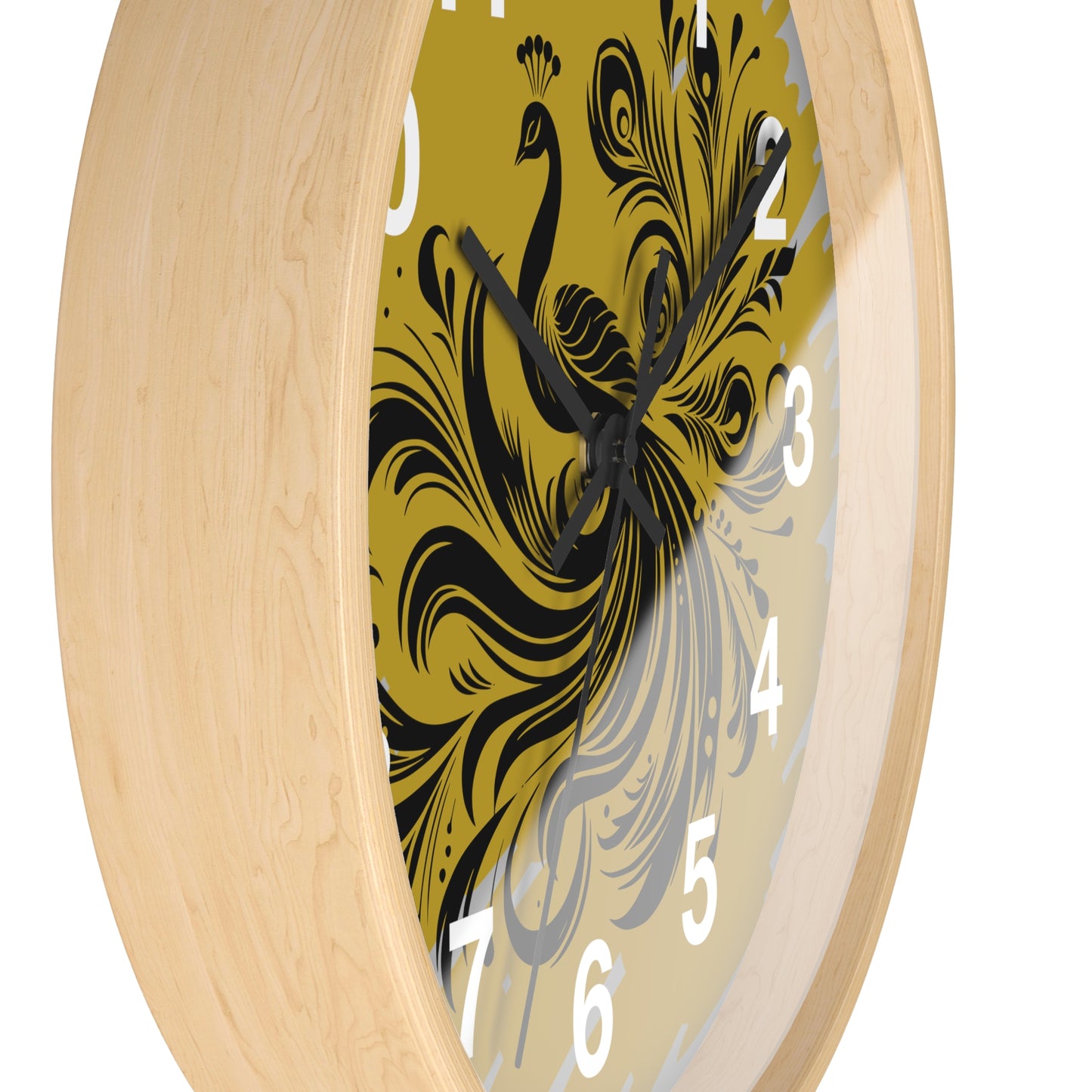 Elegant Peacock Wall Clock - Artistic Home Decor