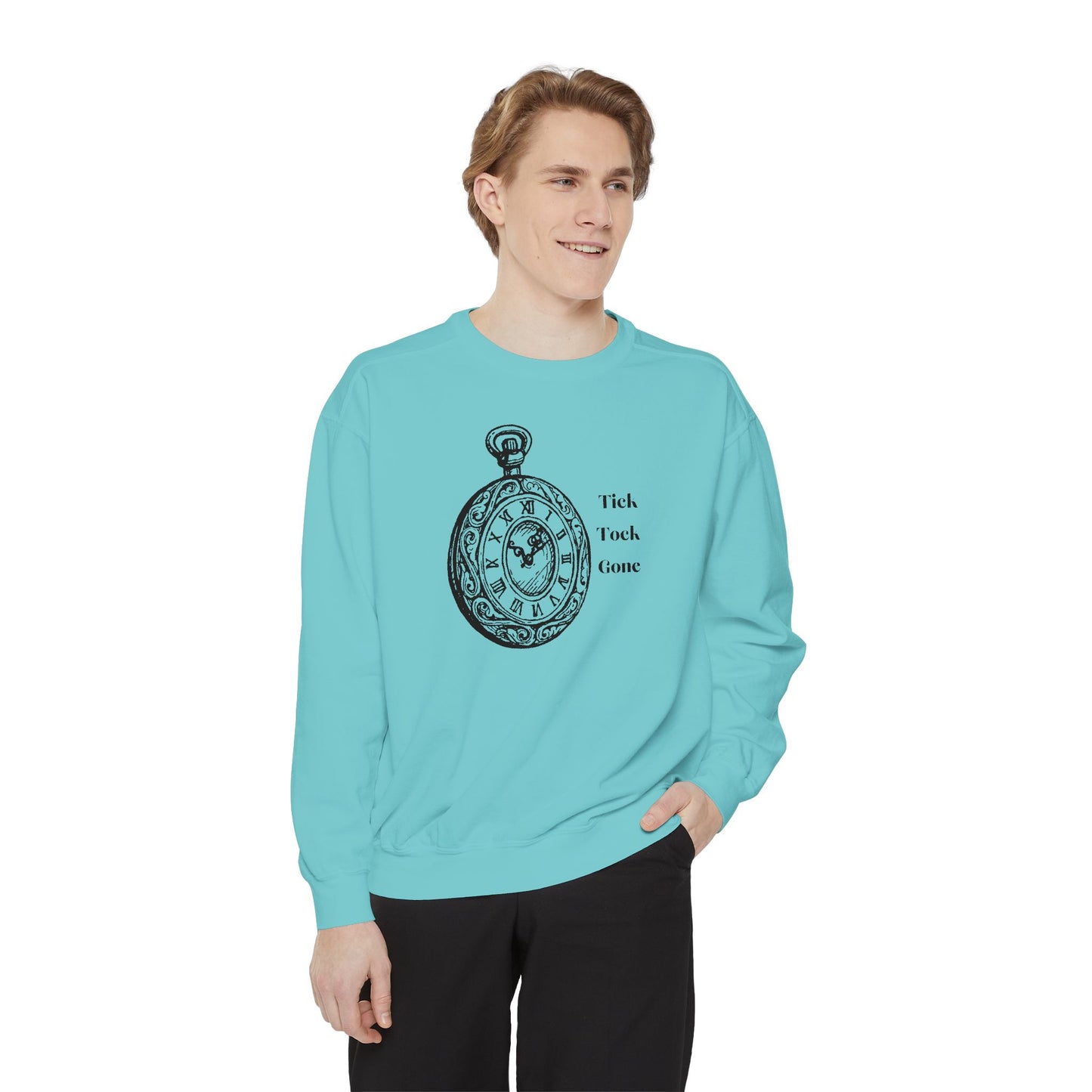 Tick Tock Gone Unisex Sweatshirt - Stylish, Cozy Timepiece Design