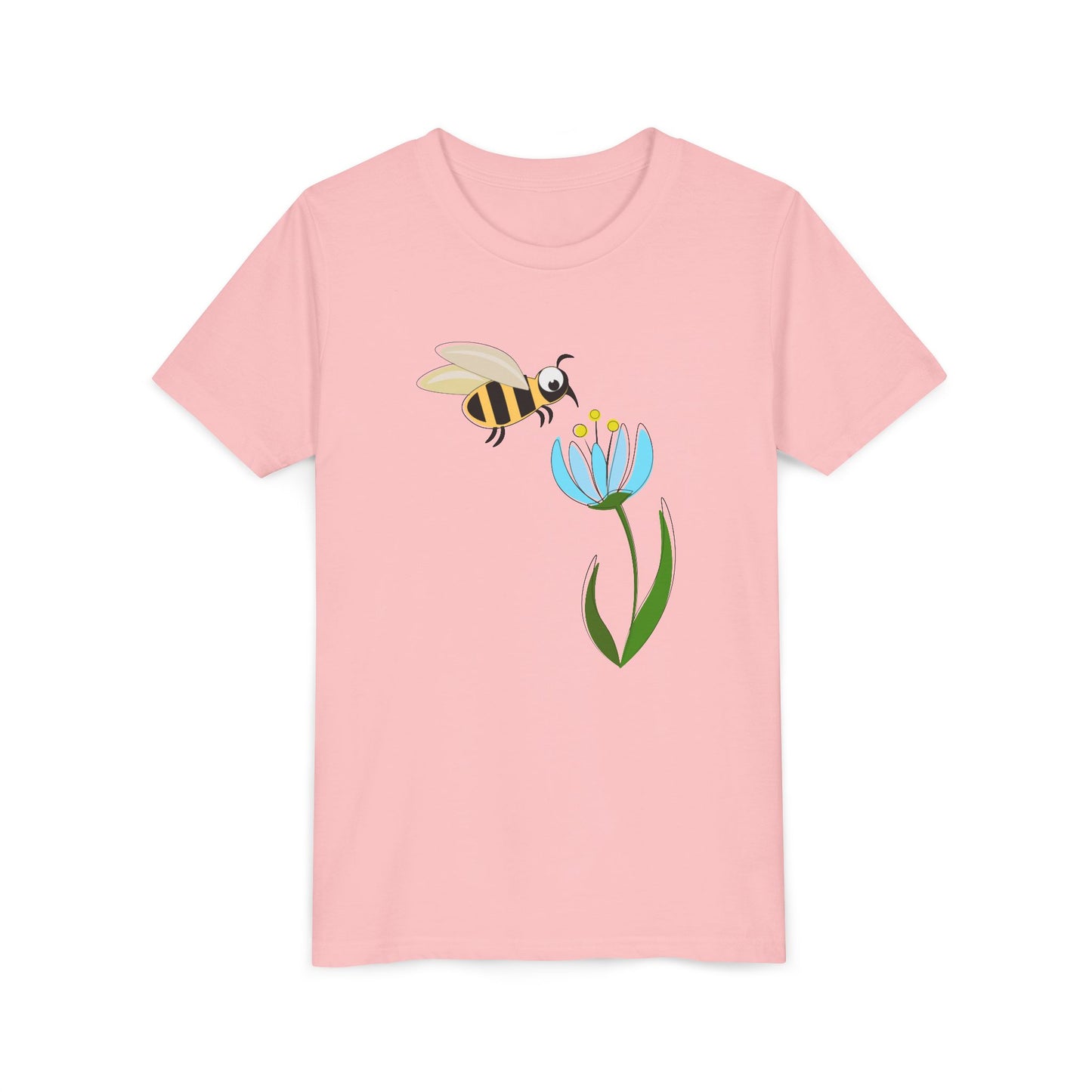 Cute Bee & Flower Youth Tee - Perfect for Nature Lovers!